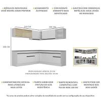 Armário De Cozinha Completa De Canto Mp2096.964 Branco/Preto - 5