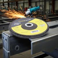 Disco Flap 180 Mm G50 Fibra Reto Azul Aço E Inox Tradestar - 5