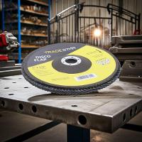 Disco Flap 180 Mm G40 Fibra Conico Azul Aço E Inox Tradestar - 2