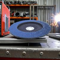 Disco Flap 180 Mm G40 Fibra Conico Azul Aço E Inox Tradestar