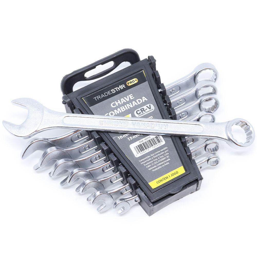 Jogo Chave Combinada 6 - 17 Mm 8 Peças Cr-v Tradestar - 3