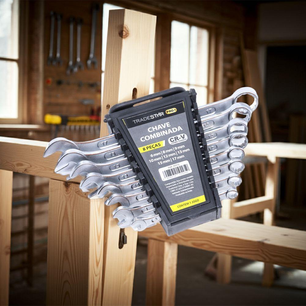 Jogo Chave Combinada 6 - 17 Mm 8 Peças Cr-v Tradestar - 6