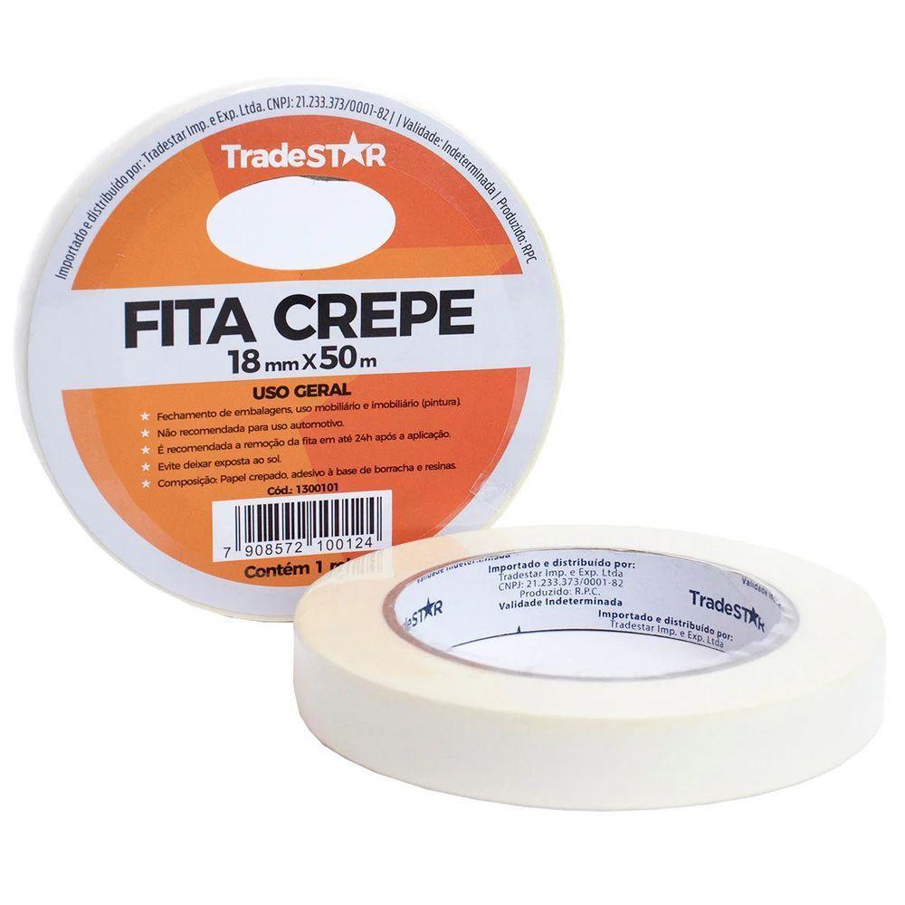 Fita Crepe 18 Mm X 50 Metros Tradestar - 1