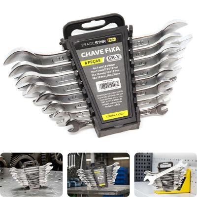 Jogo Chave Fixa 6 - 22 Mm 8 Peças Cr-v Tradestar