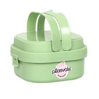 Kit Bowl 500ml Com Colher + Marmita Com 2 Compartimentos, Travas E Alças Plasvale + Sanduicheira Verde Oliva - 2