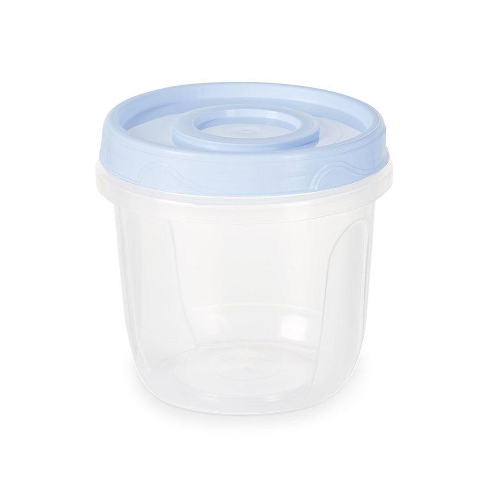 Pote Redondo Com Tampa Rosca De 750 Ml Branco - 1