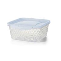 Pote Quadrado Com Trava 1l - Bpa Free Branco - 1