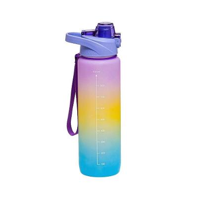Garrafa De água Degradê 1l Lilás - Azul Escuro