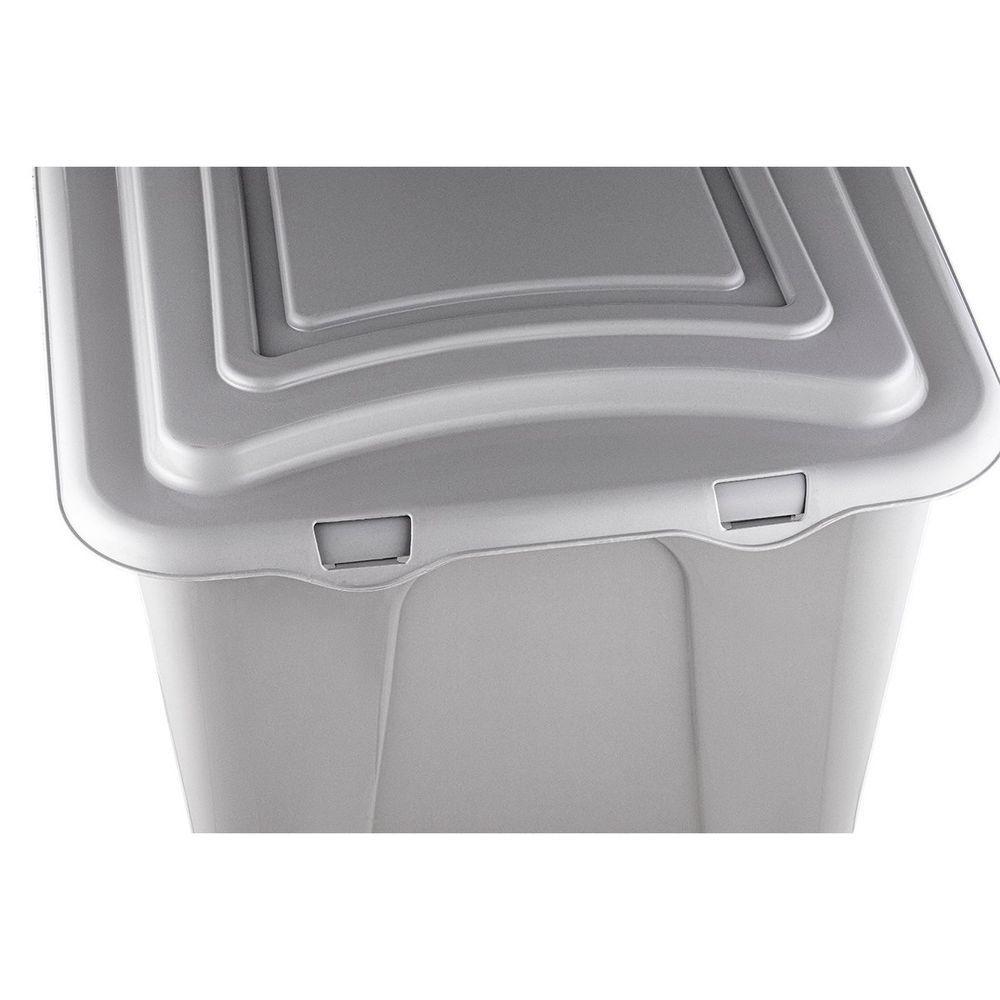 Kit 3 Caixas Plásticas Organizadores 50l Eco Cinza - 3