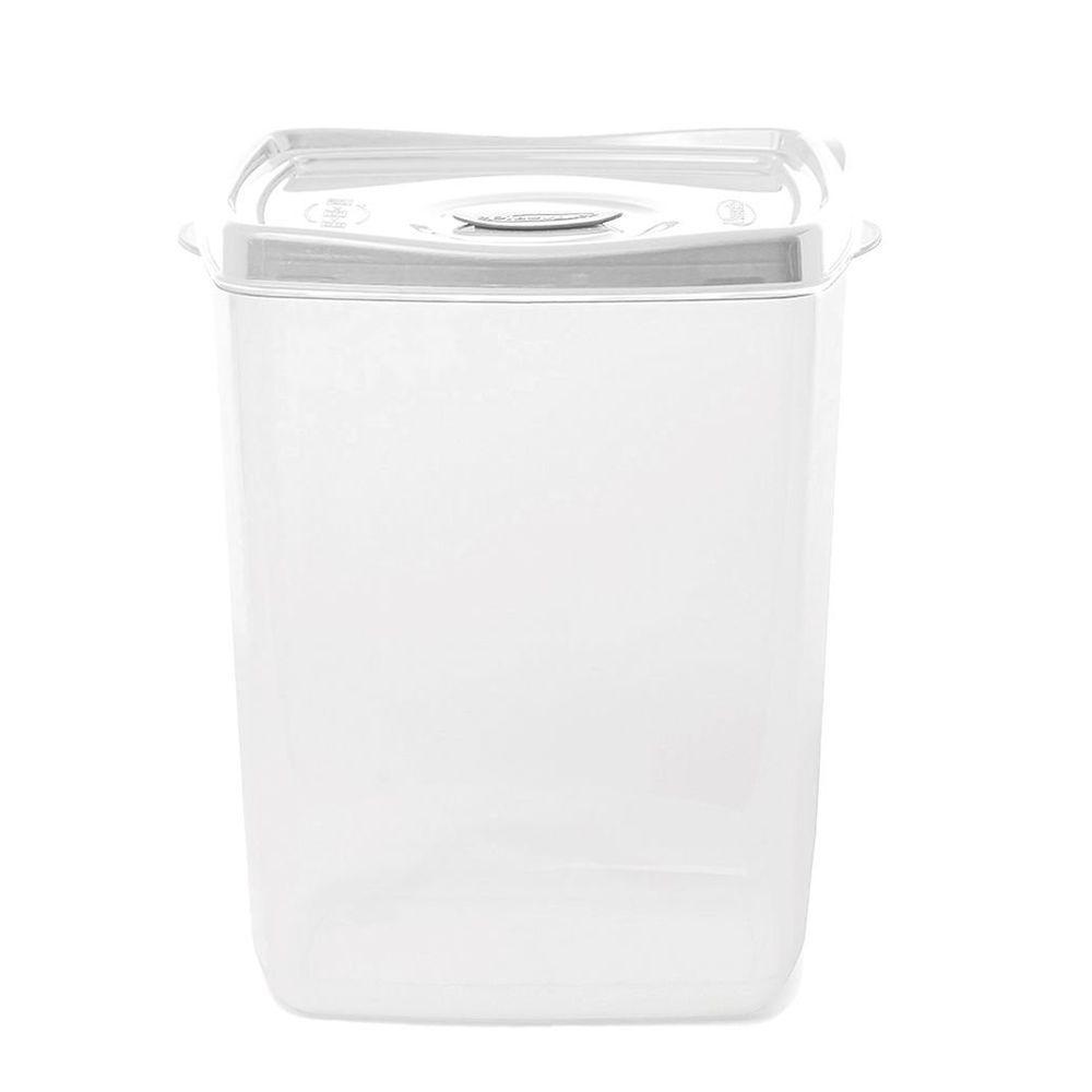 Kit 5 Potes Porta Mantimentos Plasvale Branco - 5