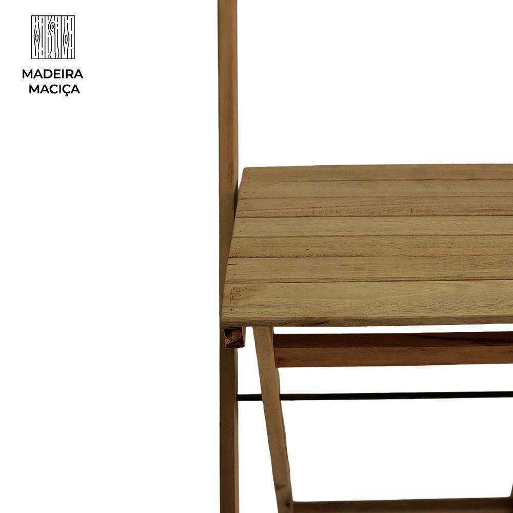 Conjunto 2 Banquetas Alta Dobráveis Bar E Balcão Madeira Mel - 8