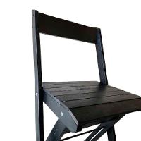 Conjunto Com 2 Banquetas Dobráveis Em Eucalipto Preto - 7