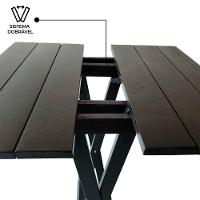 Bistro Com 2 Banquetas Para Bar Dobrável De Madeira Ismalu Preto - 8