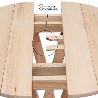 Kit Com 2 Banquetas Bistrô Dobrável De Madeira Ismalu Natural - 7