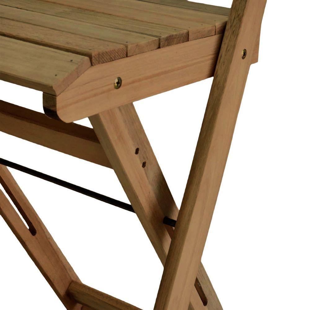 Conjunto 4 Banquetas Dobráveis Para Bistro E Balcão Em Madeira Mel - 7