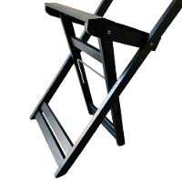 Conjunto 4 Banquetas Dobráveis Bistro E Balcão Em Madeira Preto - 5