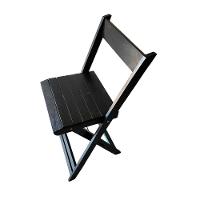 Conjunto Com 4 Banquetas Dobráveis Em Eucalipto Preto - 3