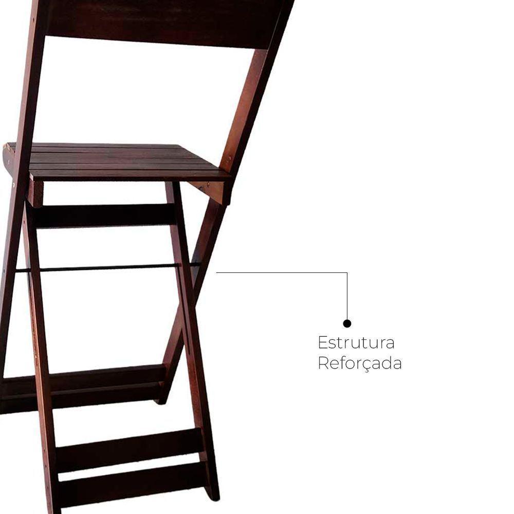 Banqueta Eucalipto Dobrável Ideal Para Bistrô Ou Bar Imbuia - 8