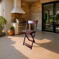 Banqueta Eucalipto Dobrável Ideal Para Bistrô Ou Bar Imbuia - 2