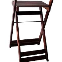 Banqueta Eucalipto Dobrável Ideal Para Bistrô Ou Bar Imbuia - 5