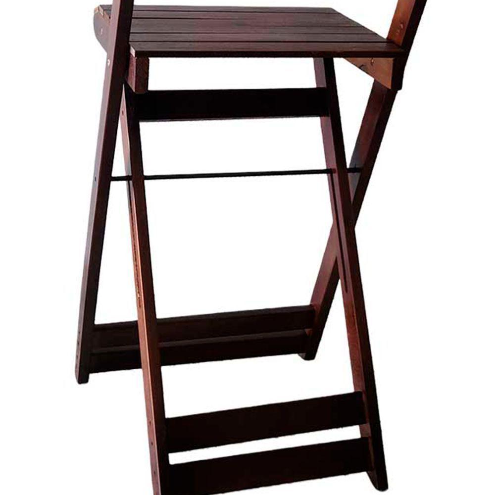 Conjunto Com 4 Banquetas Dobráveis Em Eucalipto Imbuia - 7