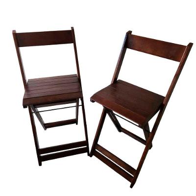 Conjunto 2 Banquetas Alta Dobráveis Bar E Balcão Madeira Imbuia