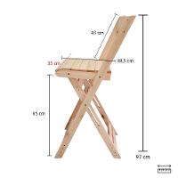 Conjunto 4 Banquetas Dobráveis Para Bistro E Balcão Em Madeira Natural - 10