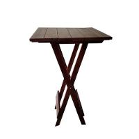 Bistro Com 2 Banquetas Para Bar Dobrável De Madeira Ismalu Imbuia - 3