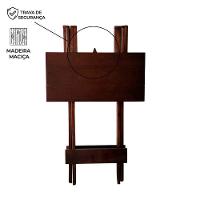 Kit Com 2 Banquetas Bistrô Dobrável De Madeira Ismalu Imbuia - 7