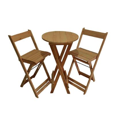 Kit Com 2 Banquetas Bistrô Dobrável De Madeira Ismalu Mel