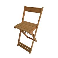 Kit Com 2 Banquetas Bistrô Dobrável De Madeira Ismalu Mel