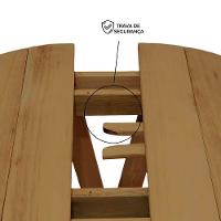 Kit Com 2 Banquetas Bistrô Dobrável De Madeira Ismalu Mel - 7