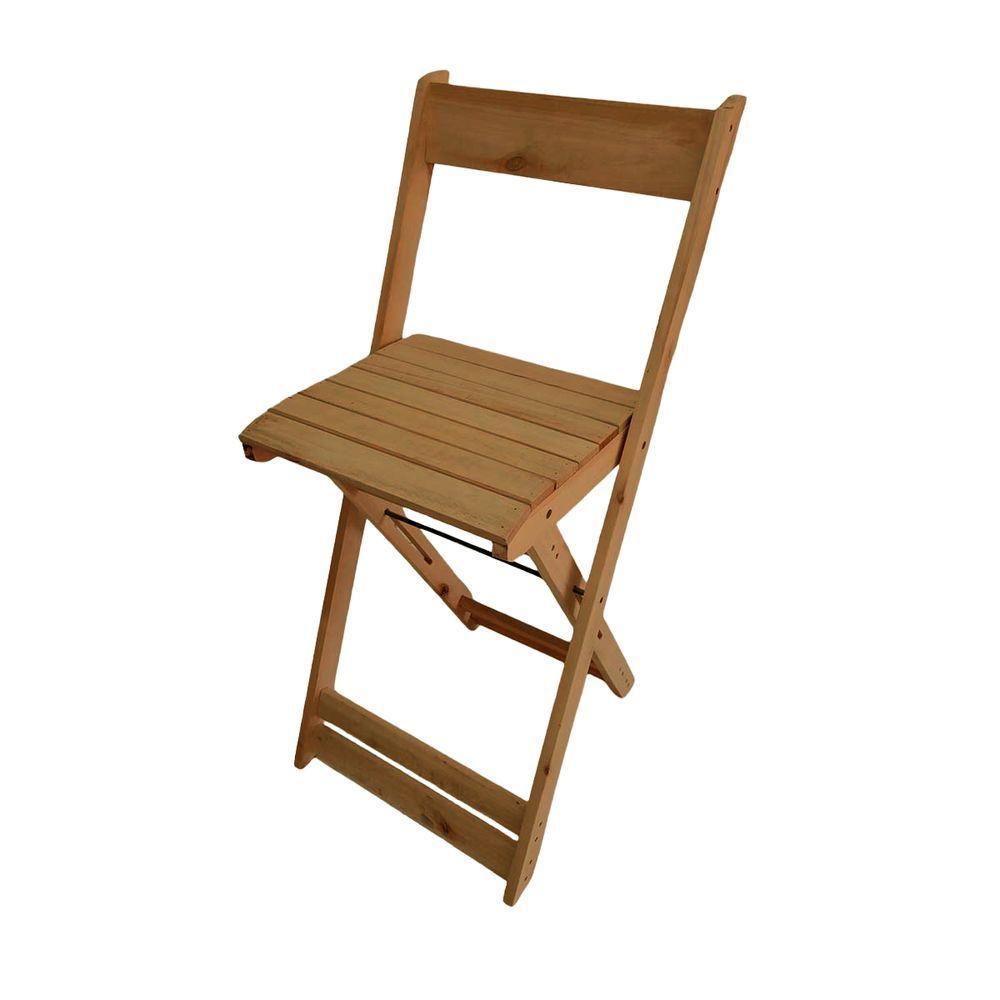 Banqueta Eucalipto Dobrável Ideal Para Bistrô Ou Bar Mel - 1