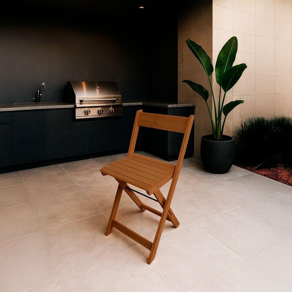 Banqueta Eucalipto Dobrável Ideal Para Bistrô Ou Bar Mel - 2