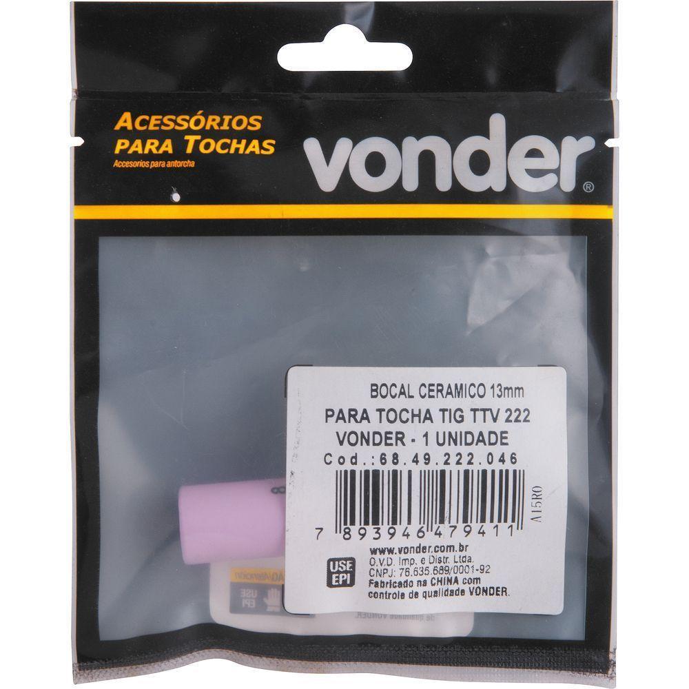 Bocal Cerâmico Para Tocha Tig Nº 8 Com 13 Mm Vonder - 3