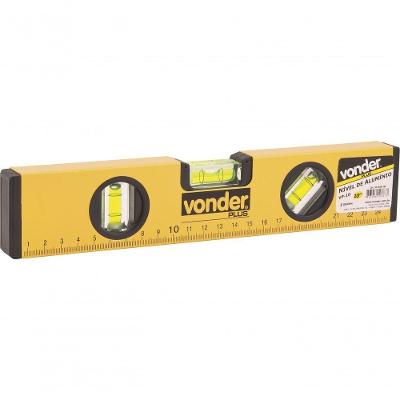 Nível Alumínio 10" 3 Bolhas - Vonder Plus