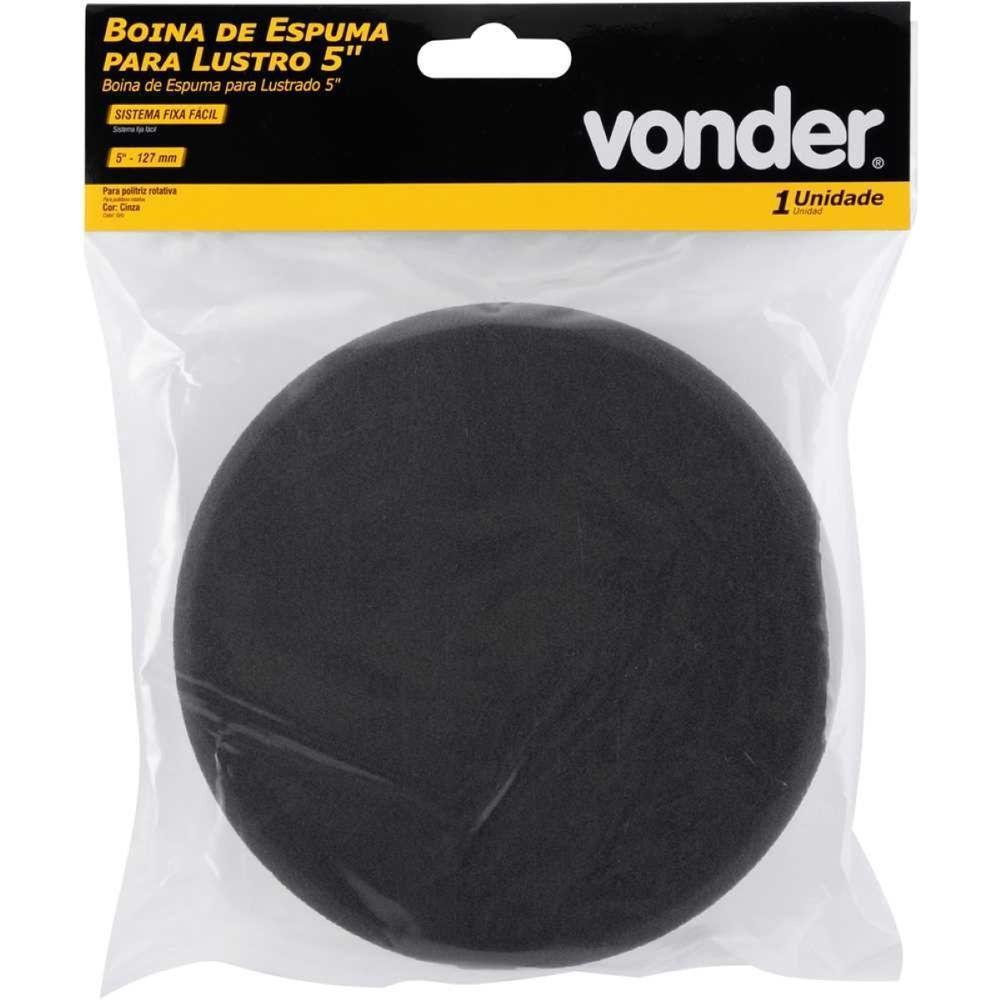Boina Espuma De Lustro 5'' Fixa Fácil Para Politriz Rotativa Vonder - 5