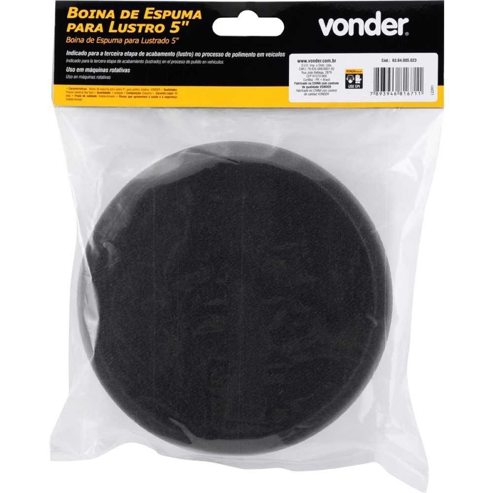 Boina Espuma De Lustro 5'' Fixa Fácil Para Politriz Rotativa Vonder - 6
