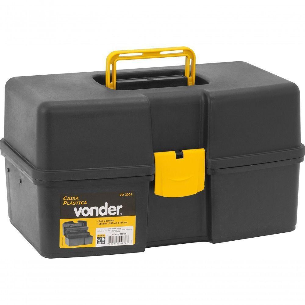 Caixa Plástica Para Ferramentas Baú 370x220x200mm Com 2 Band - 1