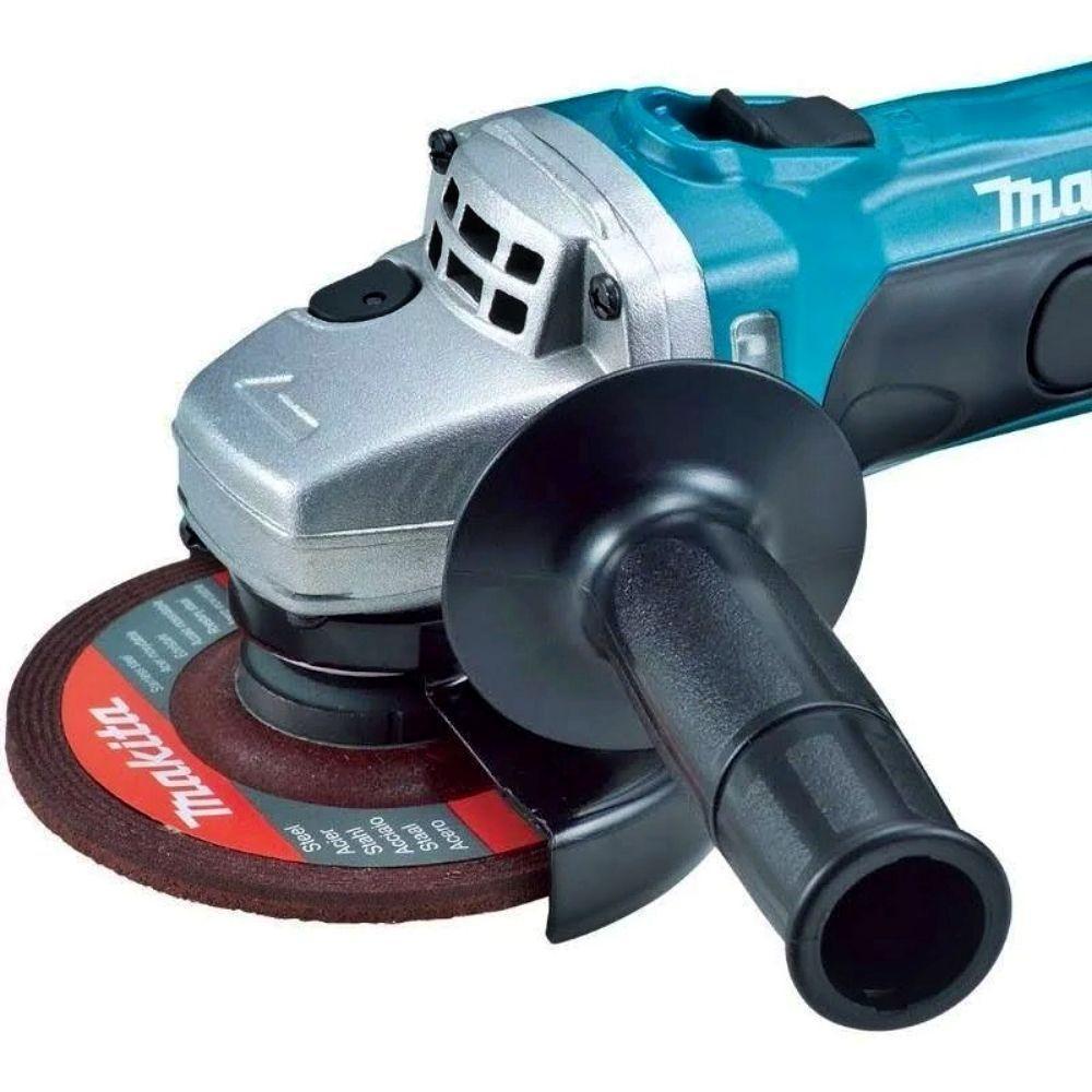 Esmerilhadeira Angular 115mm 4-1-2'' 11000 Rpm Com Bateria Carregador E Maleta Dga452rfe Makita - 4