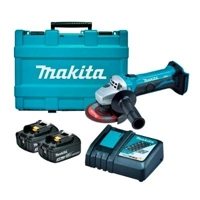 Esmerilhadeira Angular 115mm 4-1-2'' 11000 Rpm Com Bateria Carregador E Maleta Dga452rfe Makita