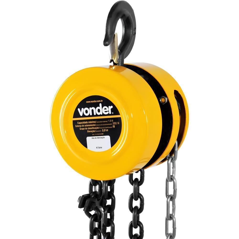 Talha Manual 1,0 Ton Elev 5,0 M - Vonder - 3