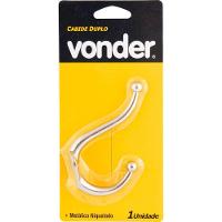 Cabide Duplo Grande Metálico Niquelado Vonder - 2