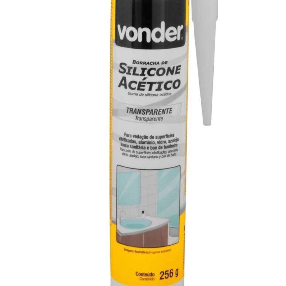 Borracha Silicone Transparente 256g Acético Vonder - 2