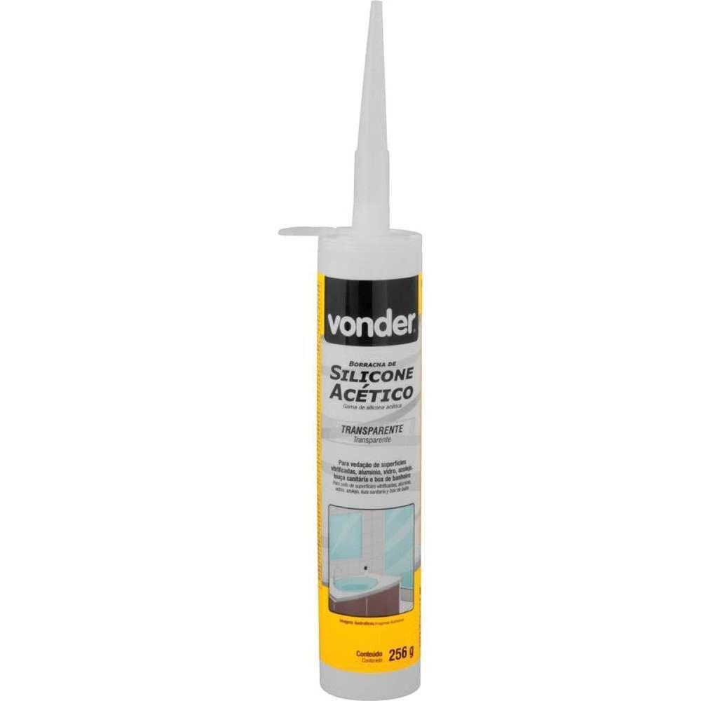 Borracha Silicone Transparente 256g Acético Vonder - 5