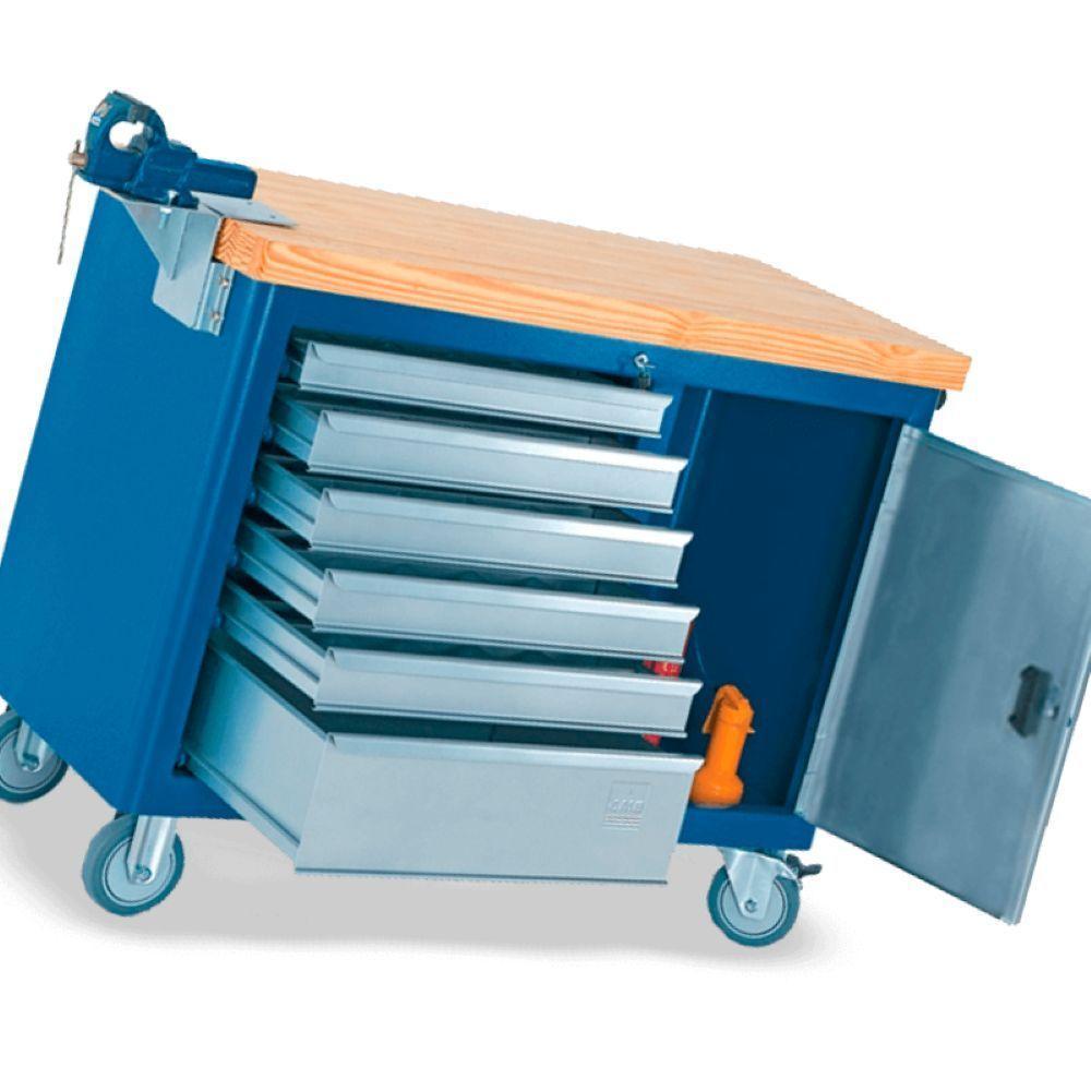 Bancada Móvel Com Tampo De Pinus 40mm E Suporte Para Morsa 500 Cmb - 2