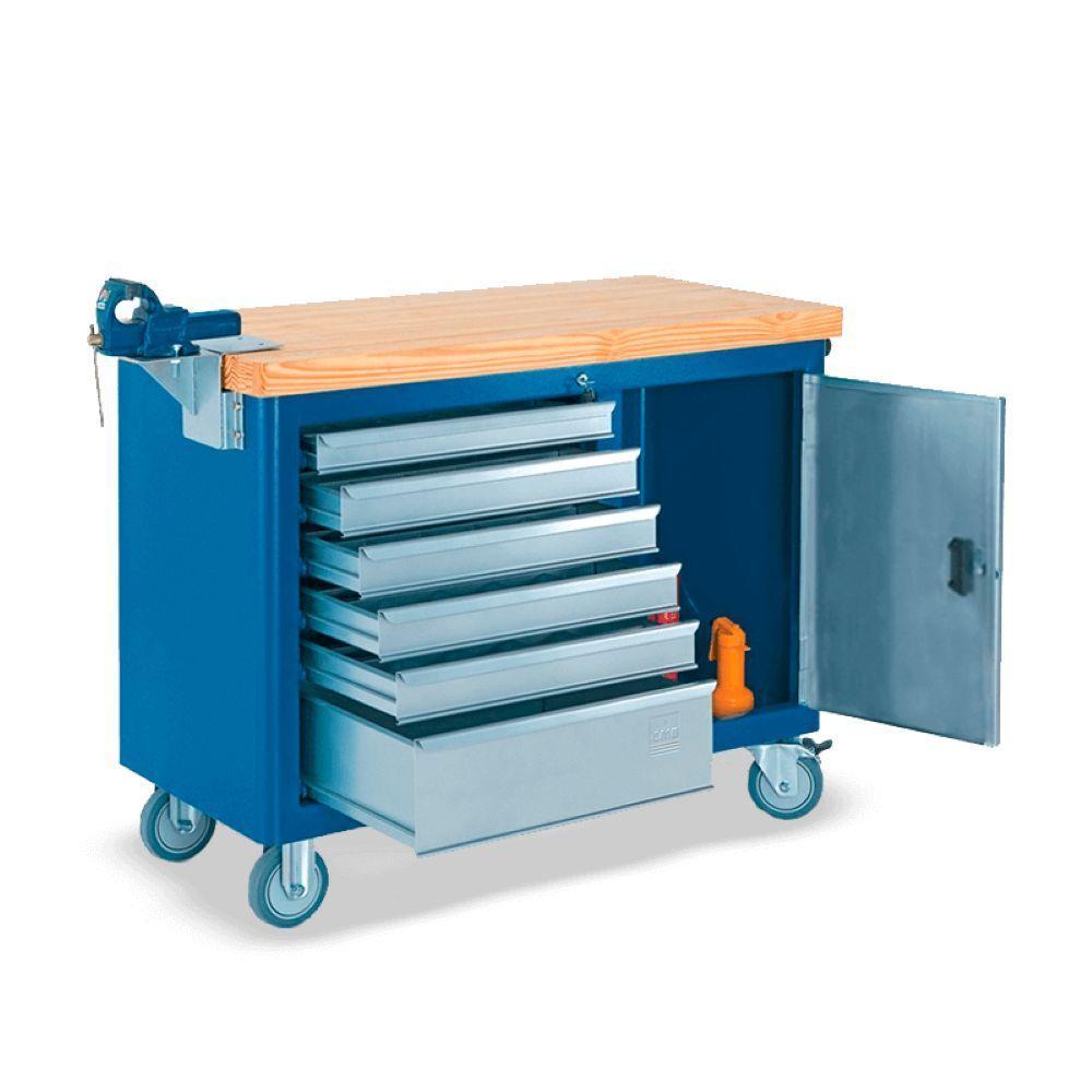 Bancada Móvel Com Tampo De Pinus 40mm E Suporte Para Morsa 500 Cmb - 3