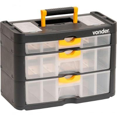 Organizador Plástico 400x200x285mm 3 Gavetas Opv0400 Vonder