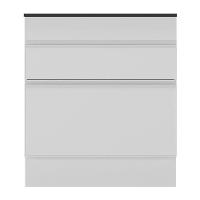 Balcão Cozinha Para Cooktop 70cm Com Rodapé 1 Porta 1 Gaveta Veneza Multimóveis V2118 Branco Branco - 2