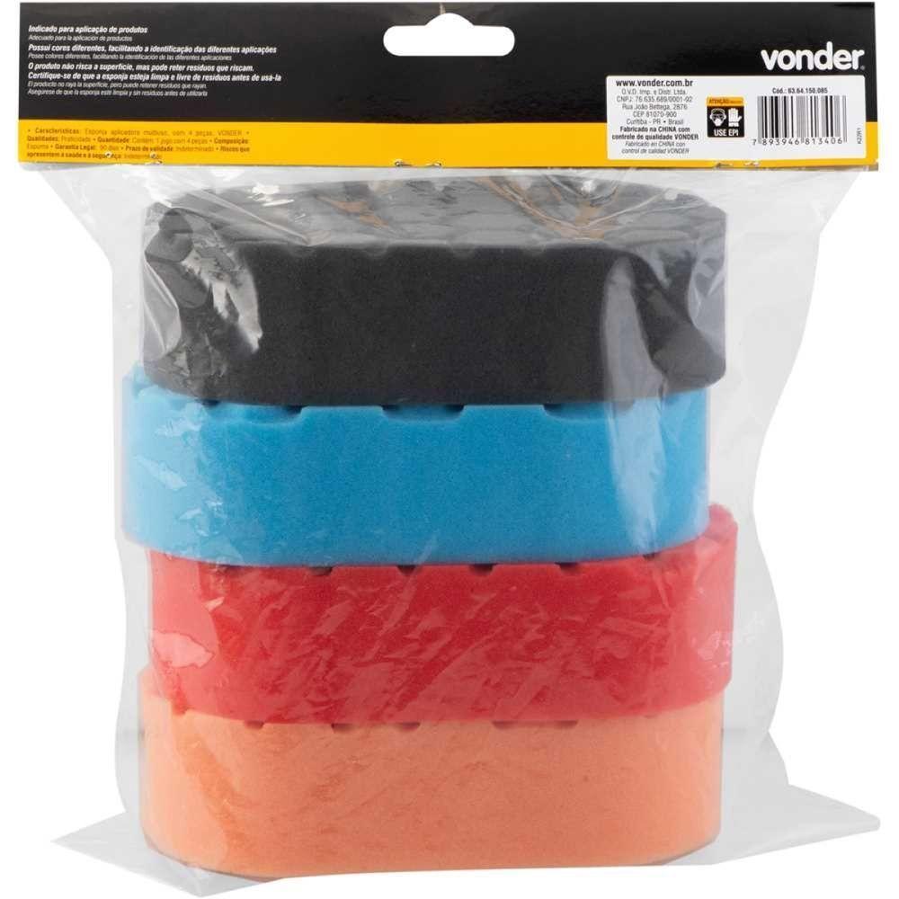 Jogo Esponja Aplicadora Multiuso Com 4 Peças Vonder - 4